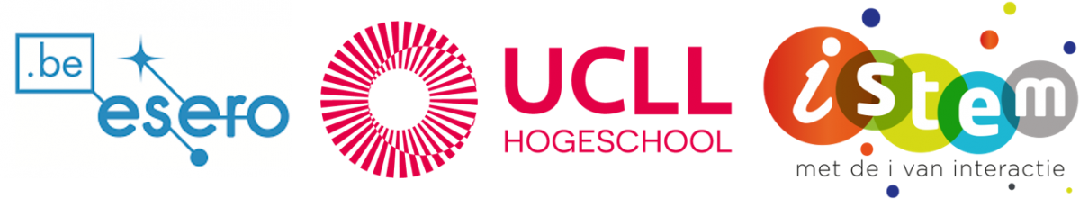 logo's esero UCLL hogeschool en iSTEM